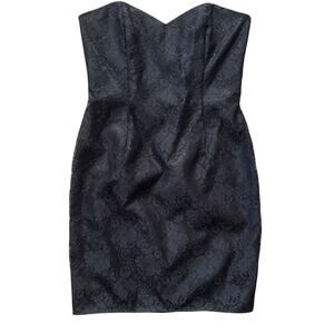 Scott McClintock Black Lace Strapless Vintage Dress NEW Size 14